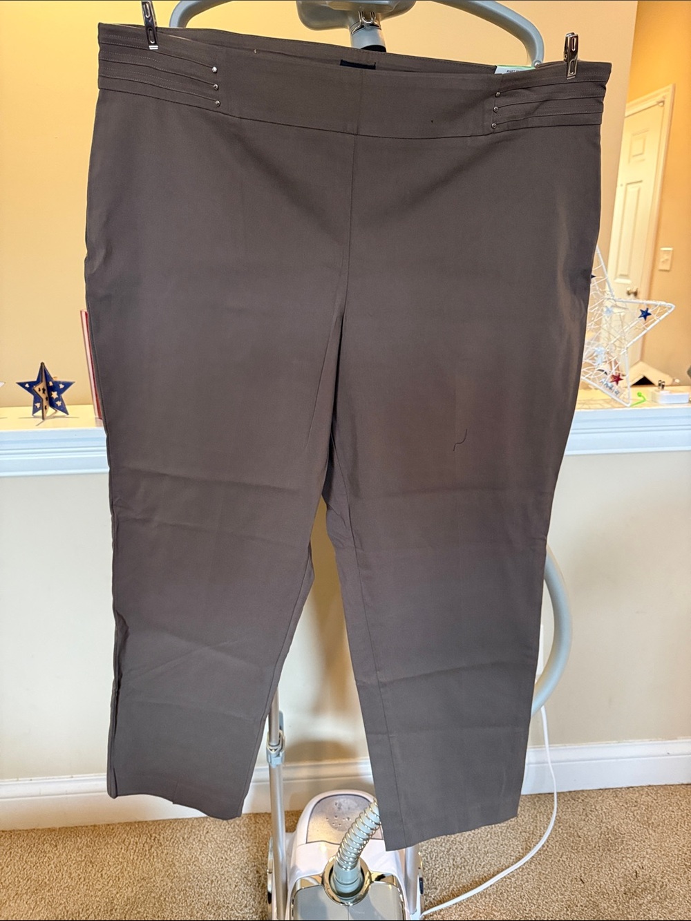 JM Collection Brown Tailored Dress Pants